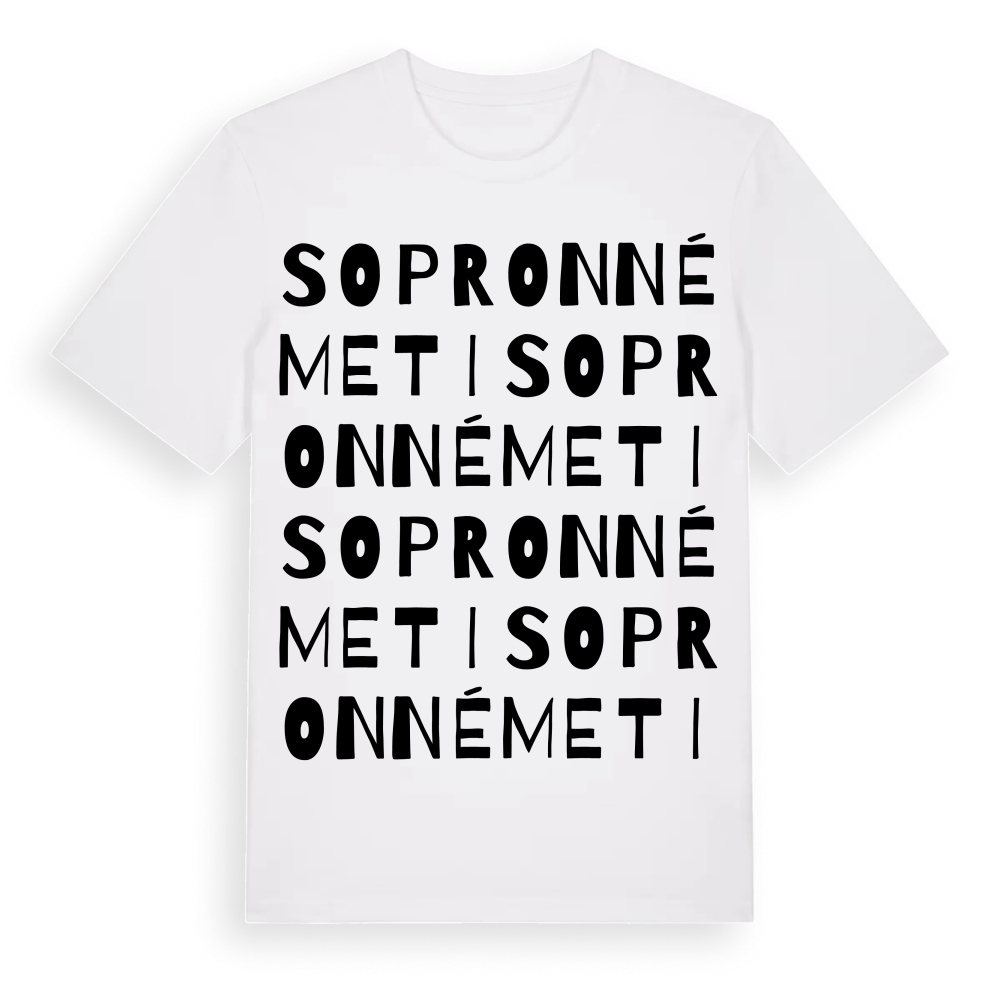 Sopronnémeti ordlek t-shirt – White, i miljö