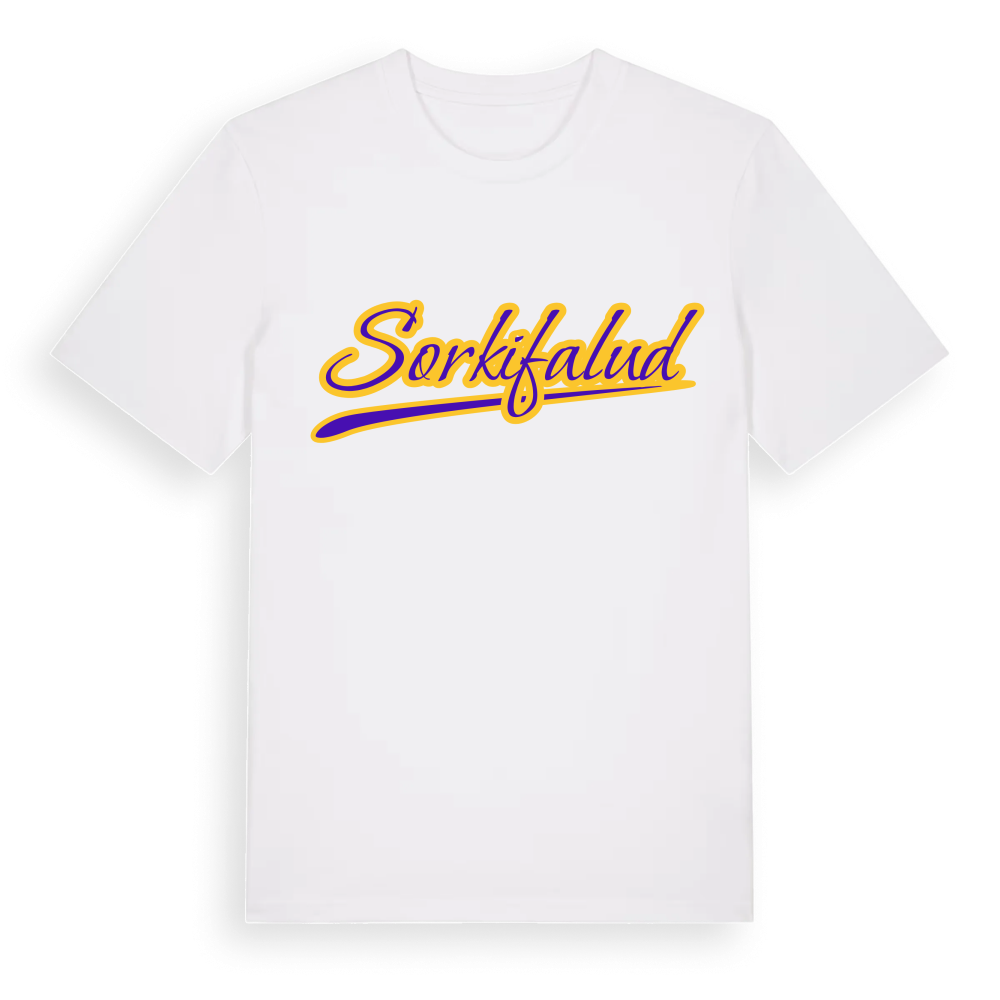 Sorkifalud baseball t-shirt – White, i miljö