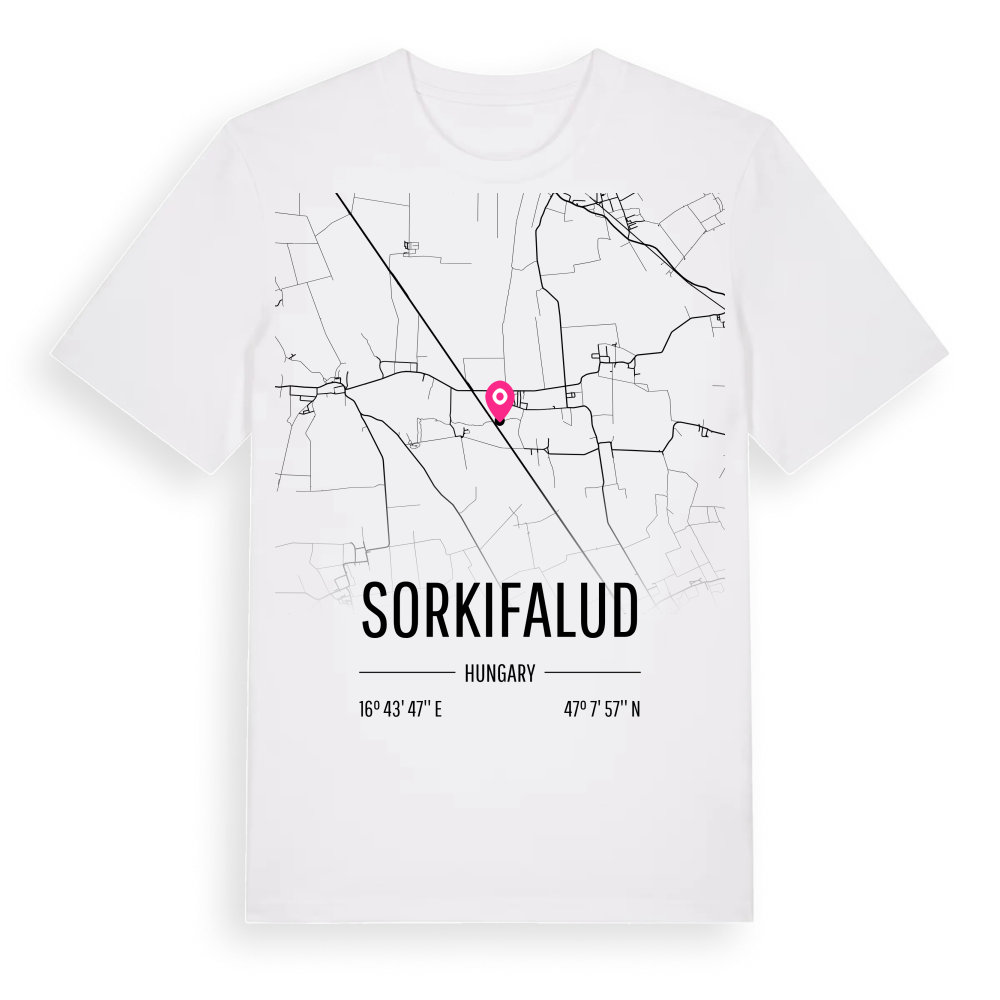 Sorkifalud karta t-shirt – White, i miljö