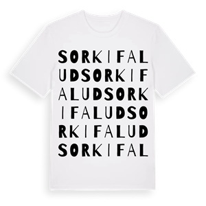 Sorkifalud ordlek t-shirt – ekologisk bomull t-shirt från Pinshirt