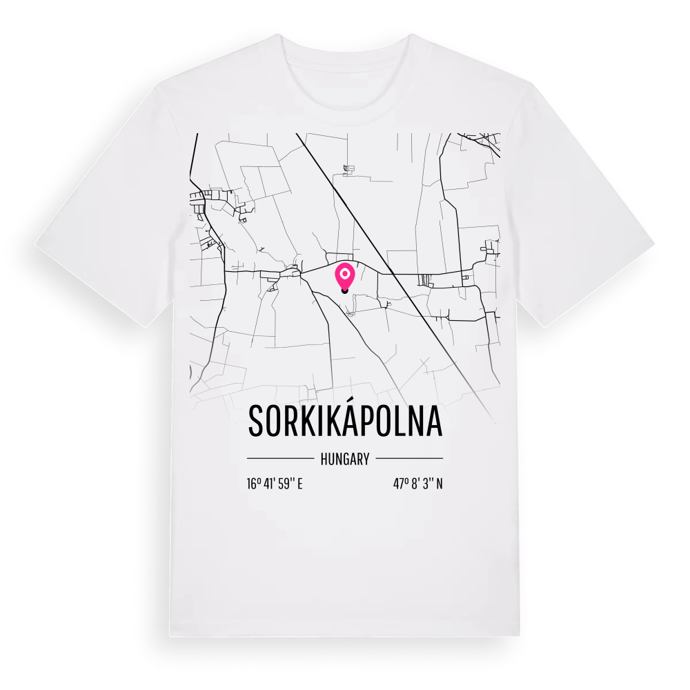 Sorkikápolna karta t-shirt – White, i miljö