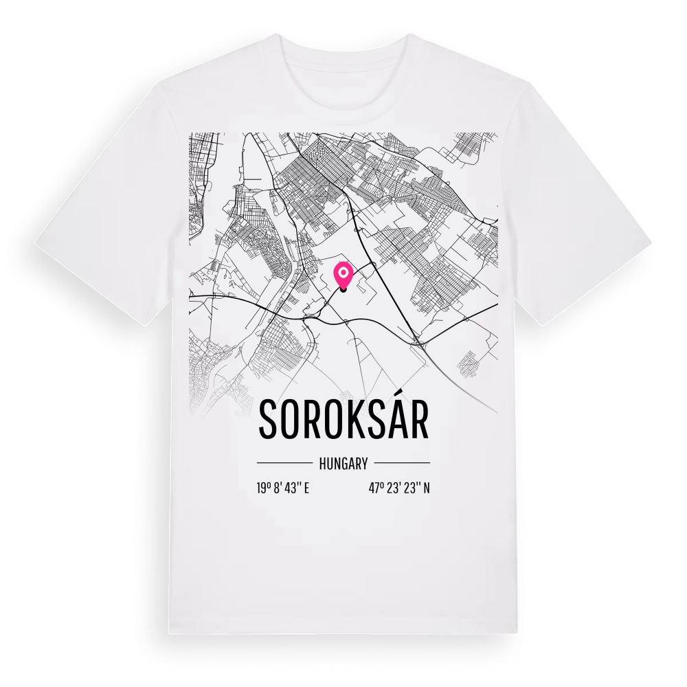 Soroksár karta t-shirt – White, i miljö