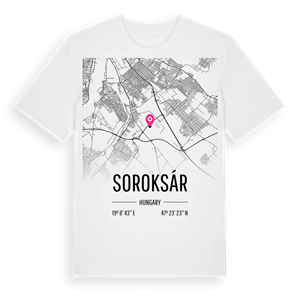Soroksár karta t-shirt – ekologisk bomull t-shirt från Pinshirt
