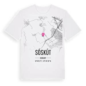 Sóskút karta t-shirt – ekologisk bomull t-shirt från Pinshirt