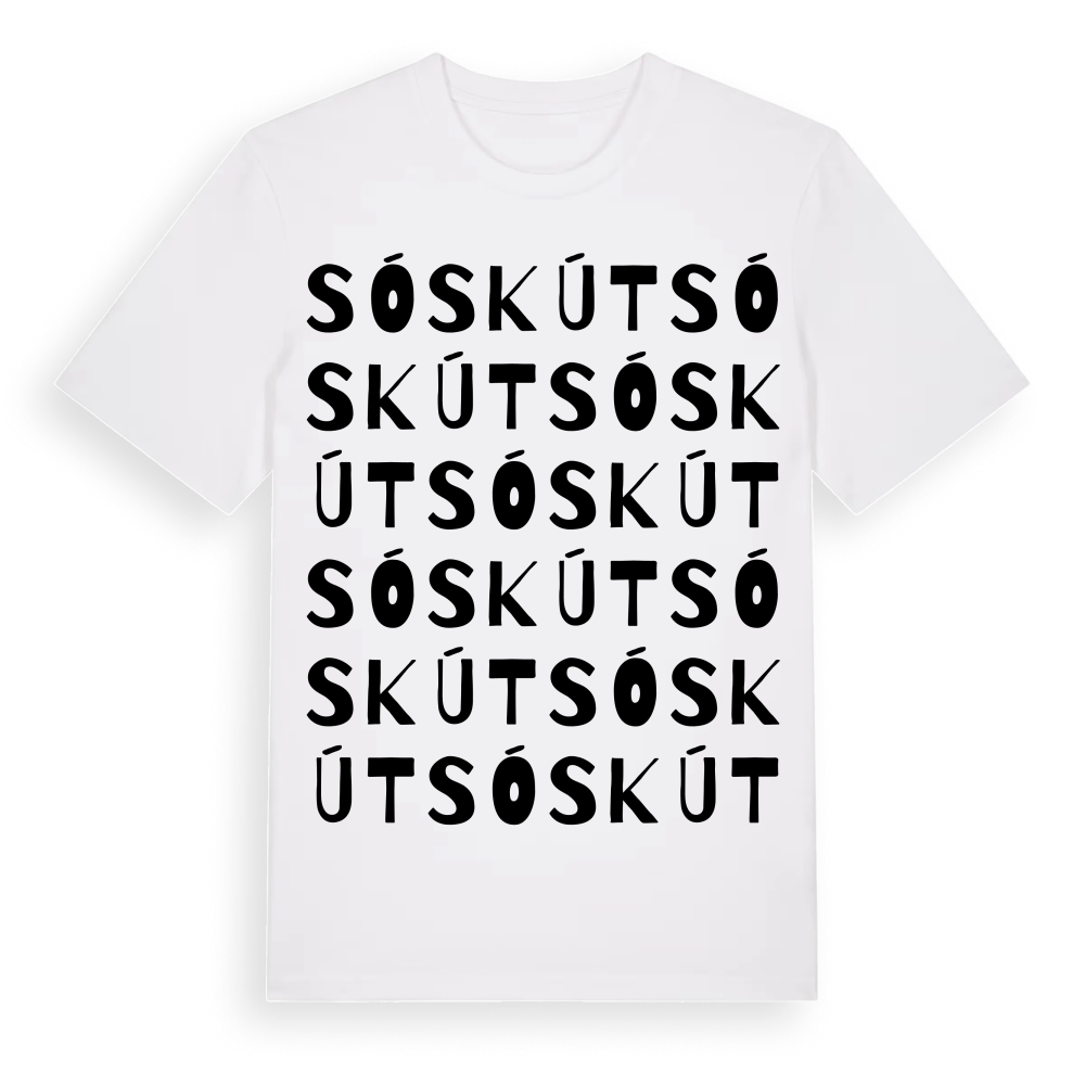 Sóskút ordlek t-shirt – White, i miljö