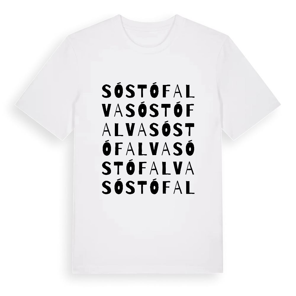 Sóstófalva ordlek t-shirt – White, i miljö