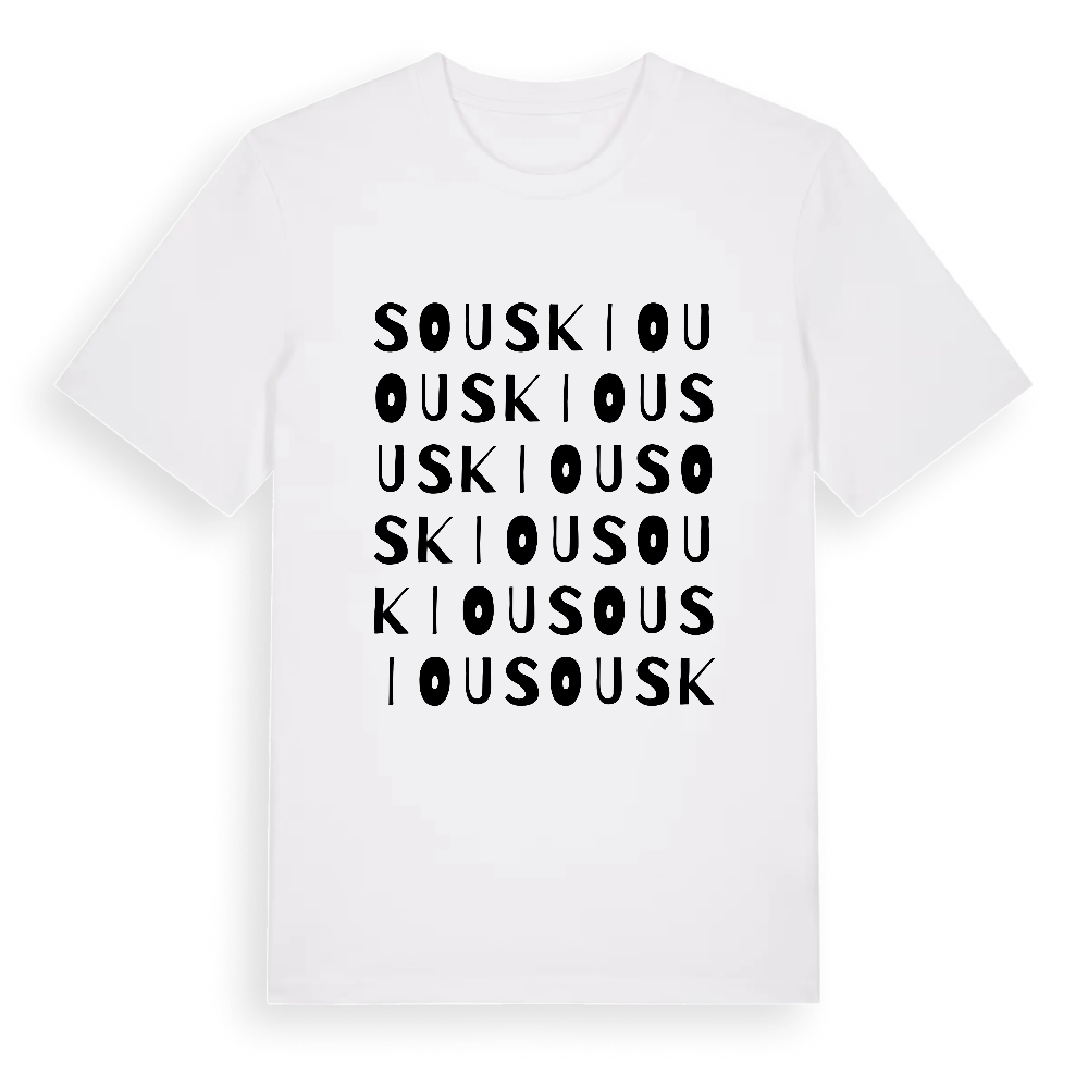 Souskiou ordlek t-shirt – White, i miljö