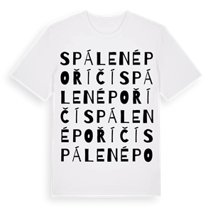 Spálené Poříčí ordlek t-shirt – ekologisk bomull t-shirt från Pinshirt