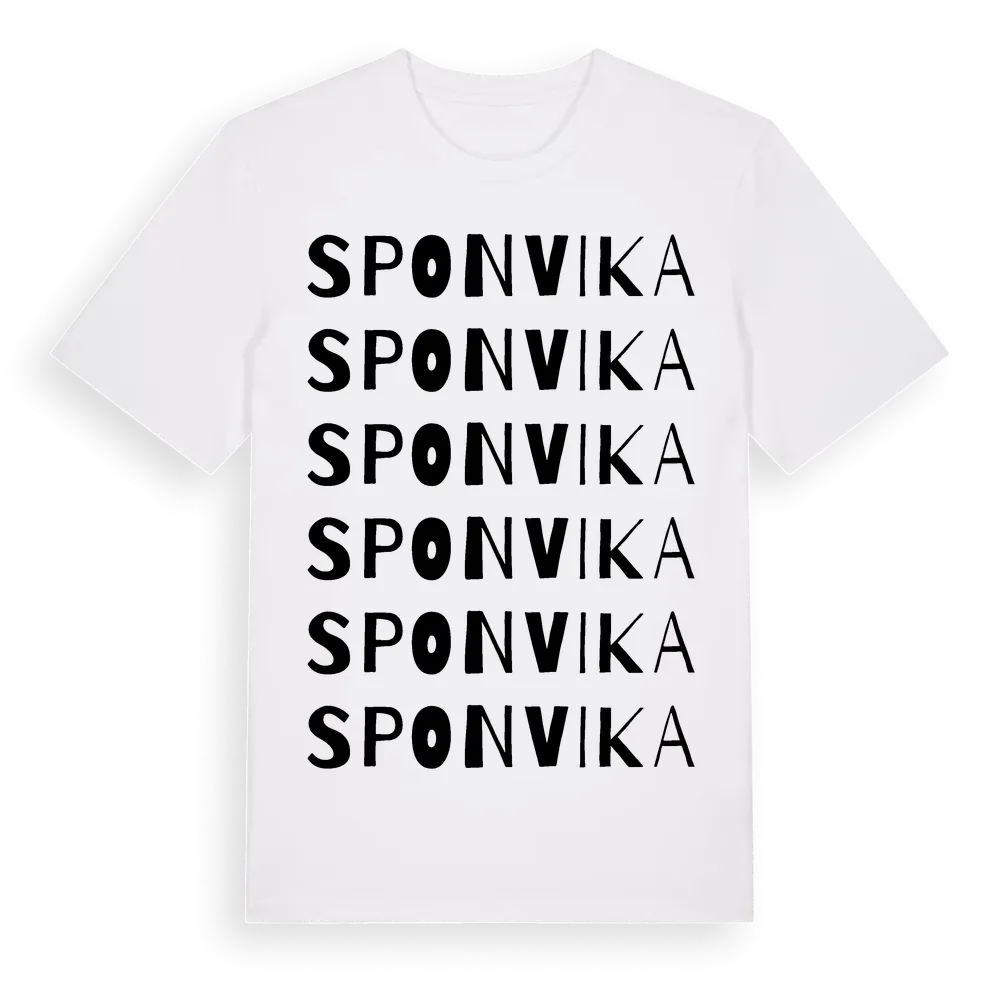 Sponvika ordlek t-shirt i miljö