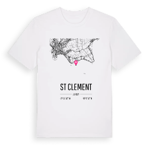 St Clement karta t-shirt – ekologisk bomull t-shirt från Pinshirt