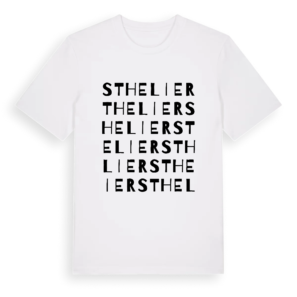 St Helier ordlek t-shirt – White, i miljö