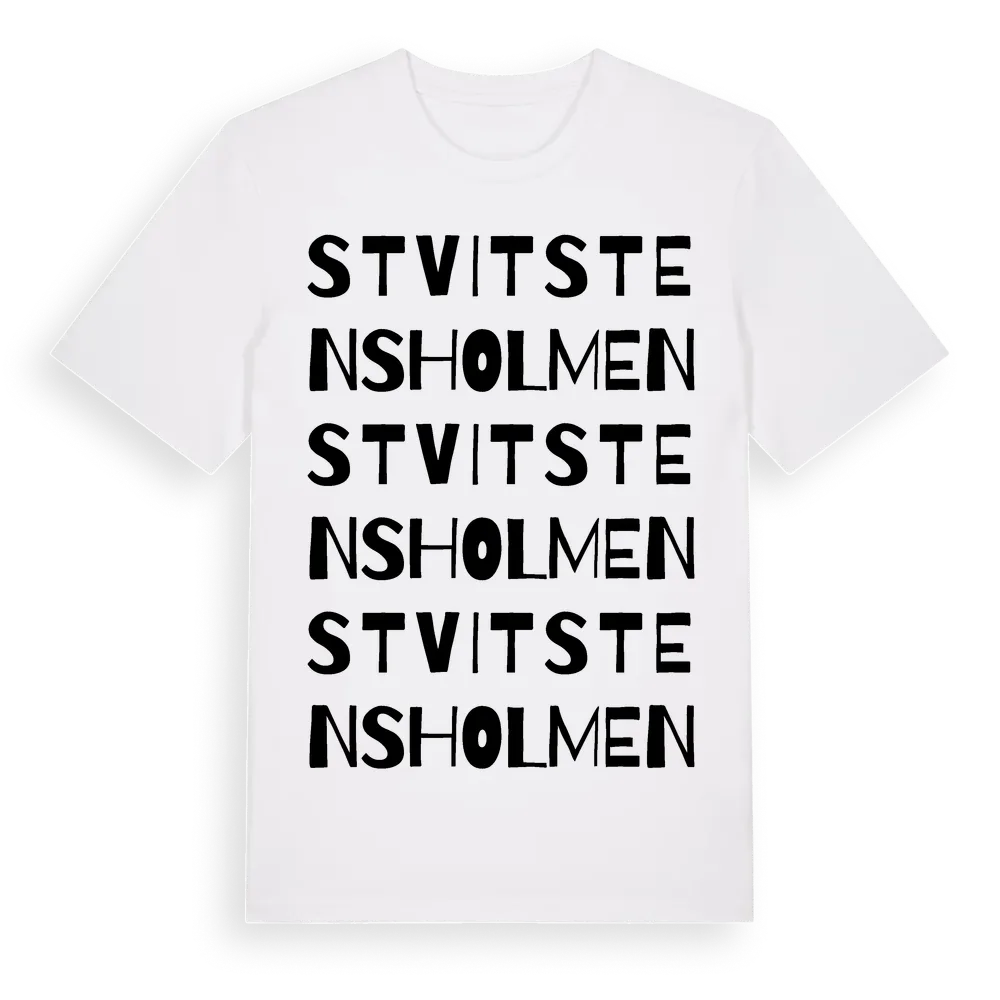 St Vitstensholmen ordlek t-shirt i miljö