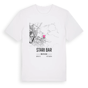 Stari Bar karta t-shirt – ekologisk bomull t-shirt från Pinshirt