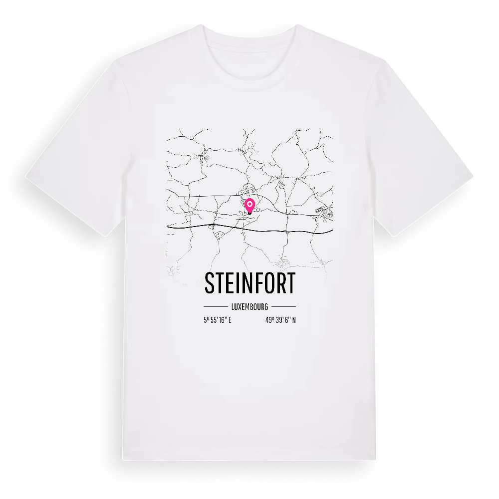 Steinfort karta t-shirt – White, i miljö