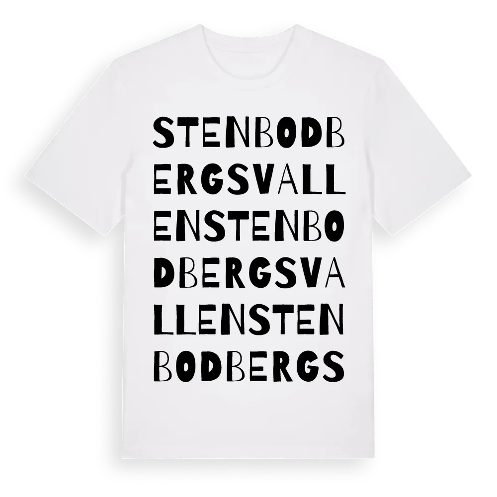 Stenbodbergsvallen ordlek t-shirt i miljö