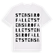 White t-shirt med Stensbrofallet ordlek t-shirt