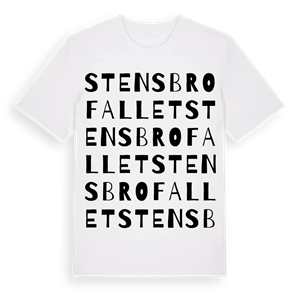 Stensbrofallet ordlek t-shirt – ekologisk bomull t-shirt från Pinshirt