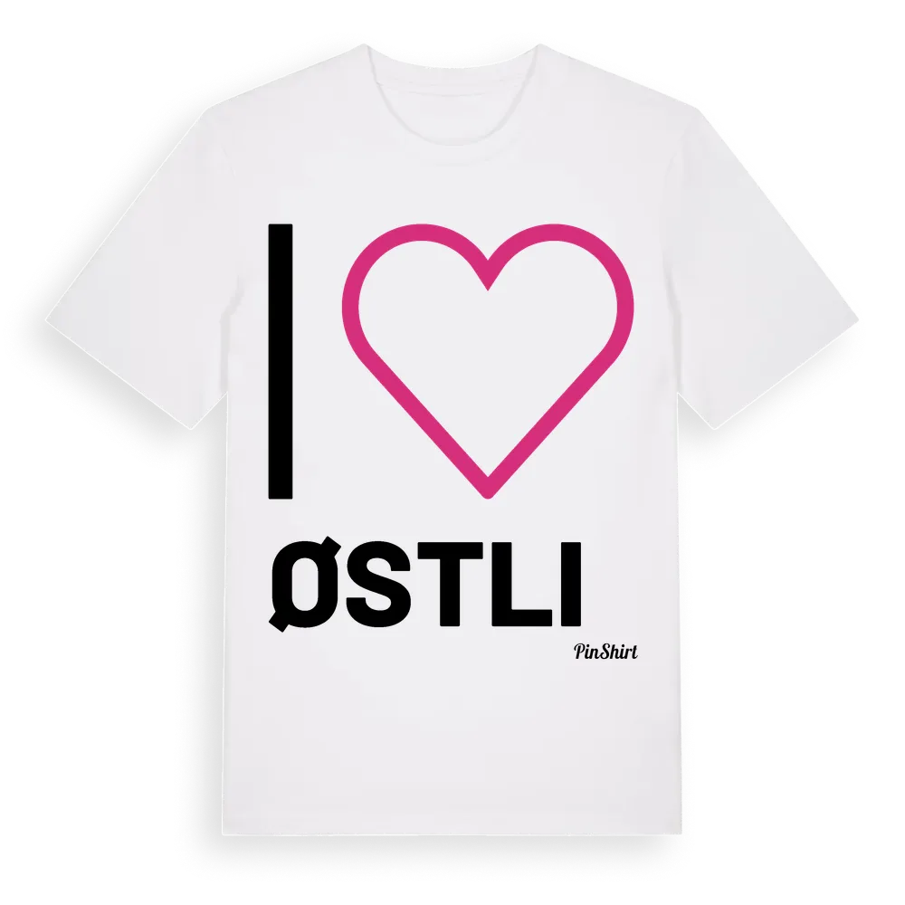 Jag älskar Østli t-shirt stort tryck i miljö