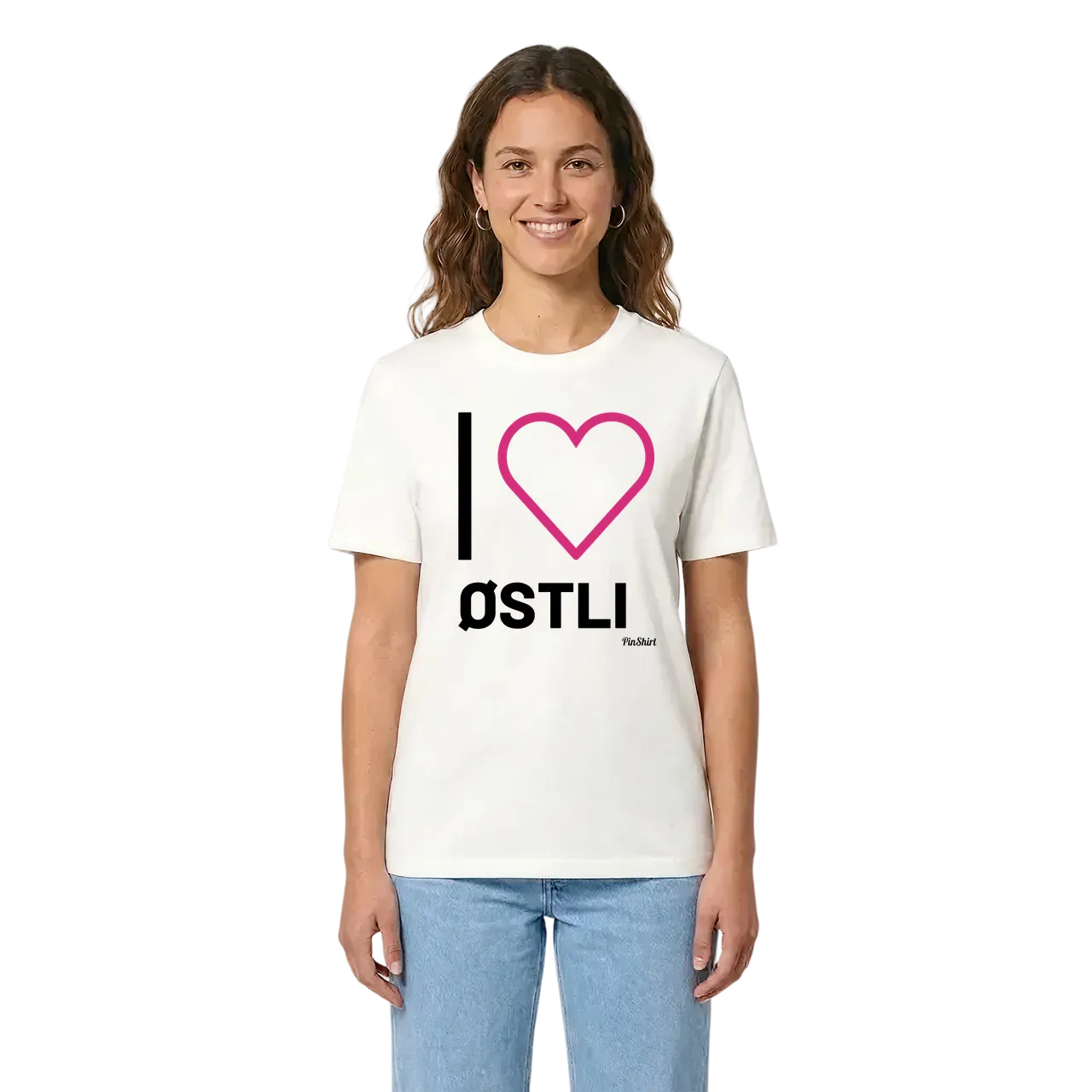 Jag älskar Østli t-shirt stort tryck i miljö