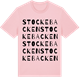 Pink Cotton t-shirt med Stockebacken ordlek t-shirt