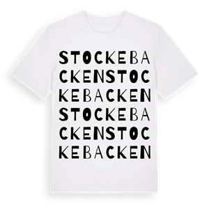 Stockebacken ordlek t-shirt – ekologisk bomull t-shirt från Pinshirt