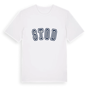 Stod college t-shirt – ekologisk bomull t-shirt från Pinshirt