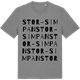 Mid Heather Gray t-shirt med Stor-Simpan ordlek t-shirt