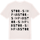 Vintage White t-shirt med Stor-Simpan ordlek t-shirt