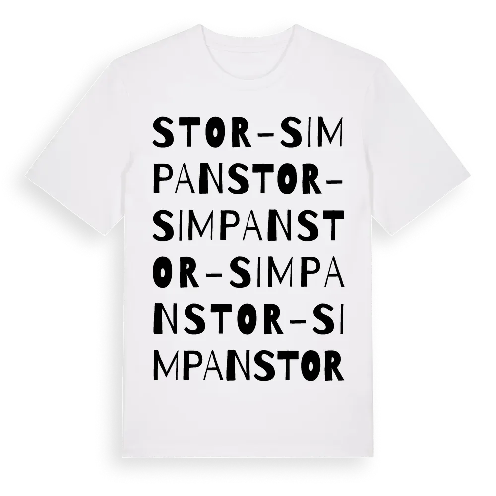 Stor-Simpan ordlek t-shirt i miljö