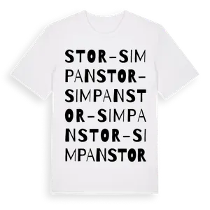 Stor-Simpan ordlek t-shirt – ekologisk bomull t-shirt från Pinshirt