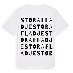 Stora Fladje ordlek t-shirt – ekologisk bomull t-shirt från Pinshirt