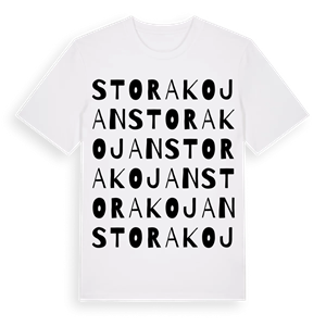Storakojan ordlek t-shirt – ekologisk bomull t-shirt från Pinshirt