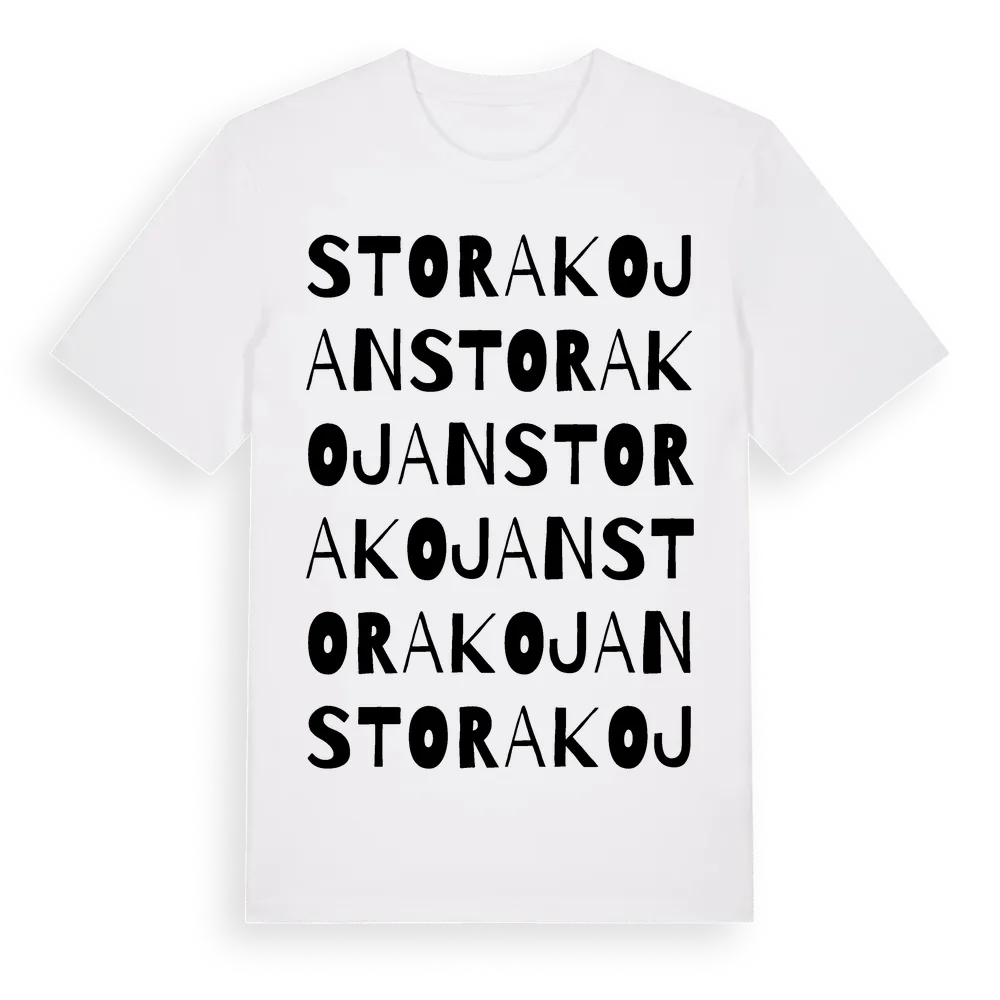 Storakojan ordlek t-shirt i miljö