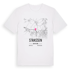 Strassen karta t-shirt – ekologisk bomull t-shirt från Pinshirt
