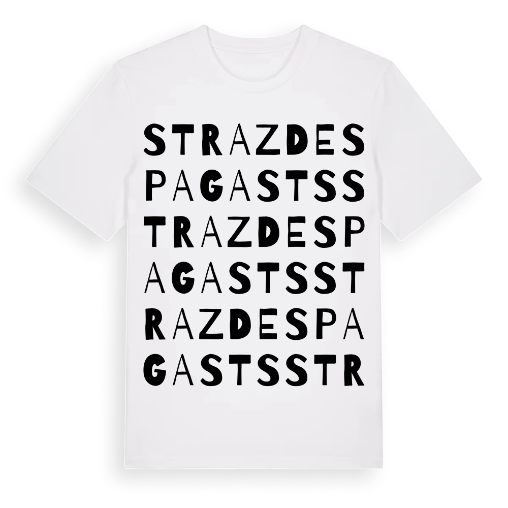 Strazdes pagasts ordlek t-shirt – White, i miljö