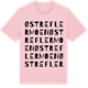 Pink Cotton t-shirt med Østre Flermoen ordlek t-shirt