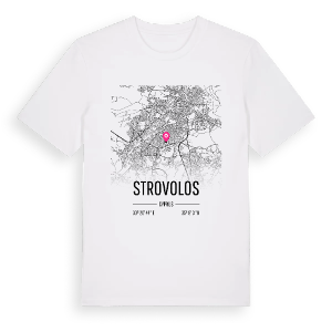 Strovolos karta t-shirt – ekologisk bomull t-shirt från Pinshirt