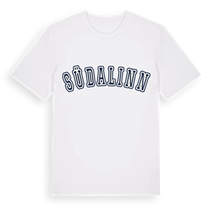 Südalinn college t-shirt – ekologisk bomull t-shirt från Pinshirt