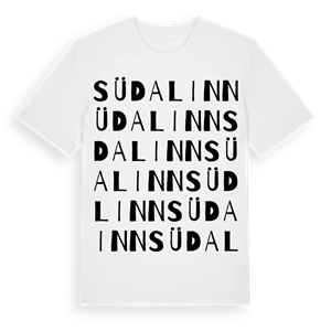 Südalinn ordlek t-shirt – ekologisk bomull t-shirt från Pinshirt