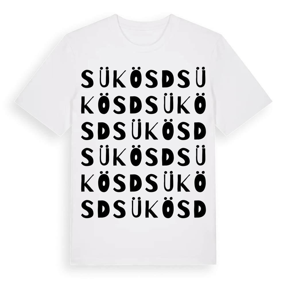 Sükösd ordlek t-shirt – White, i miljö