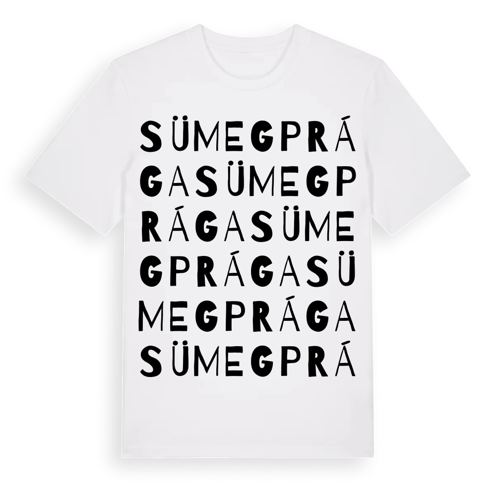 Sümegprága ordlek t-shirt – White, i miljö