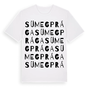 Sümegprága ordlek t-shirt – ekologisk bomull t-shirt från Pinshirt