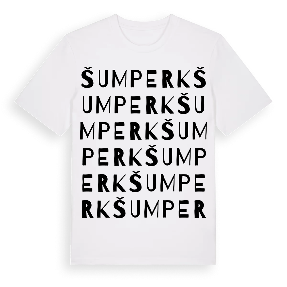 Šumperk ordlek t-shirt – White, i miljö