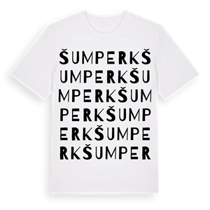 Šumperk ordlek t-shirt – ekologisk bomull t-shirt från Pinshirt