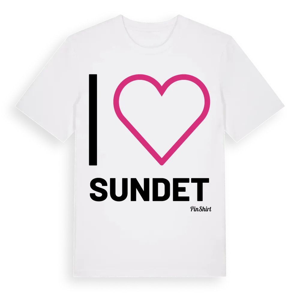 Jag älskar Sundet t-shirt stort tryck i miljö