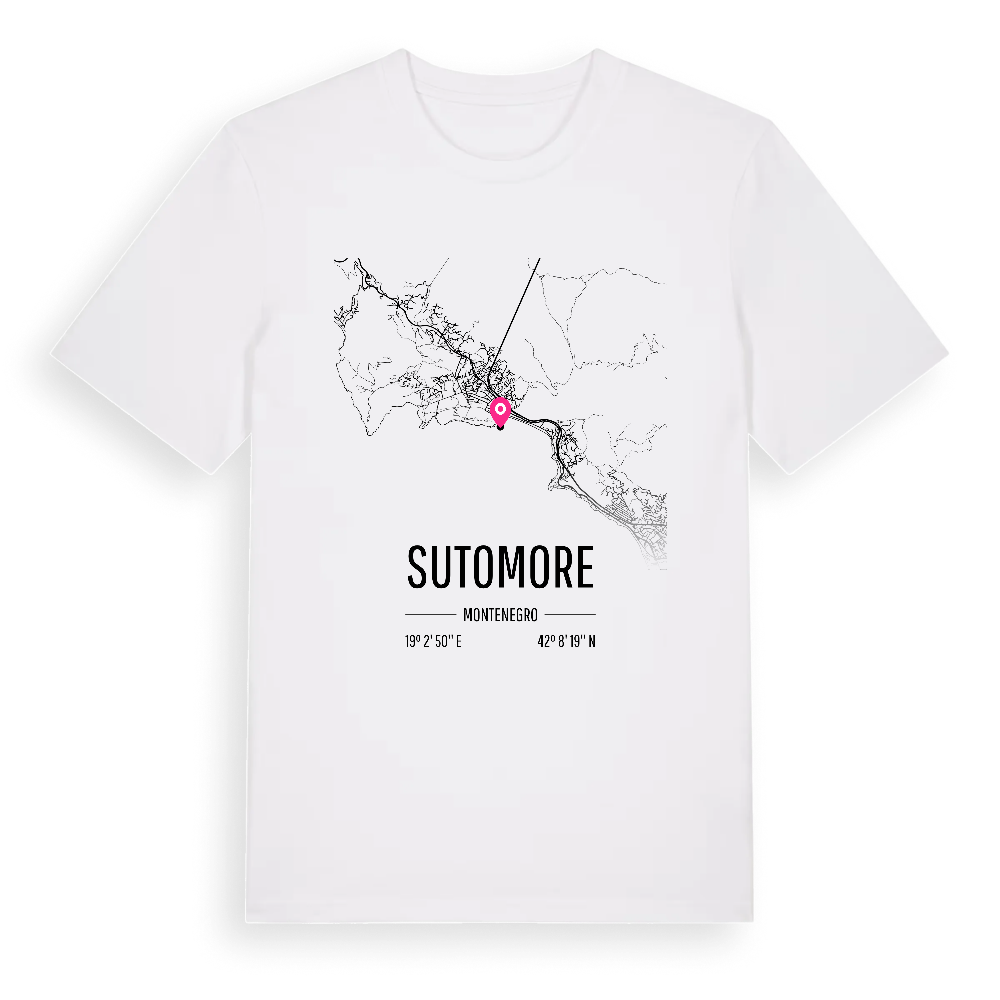 Sutomore karta t-shirt – White, i miljö