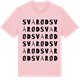 Pink Cotton t-shirt med Svarød ordlek t-shirt