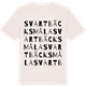 Vintage White t-shirt med Svartbäcksmåla ordlek t-shirt