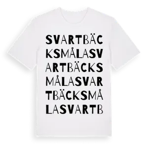 Svartbäcksmåla ordlek t-shirt – ekologisk bomull t-shirt från Pinshirt