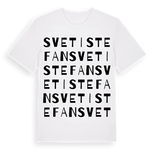 Sveti Stefan ordlek t-shirt – ekologisk bomull t-shirt från Pinshirt